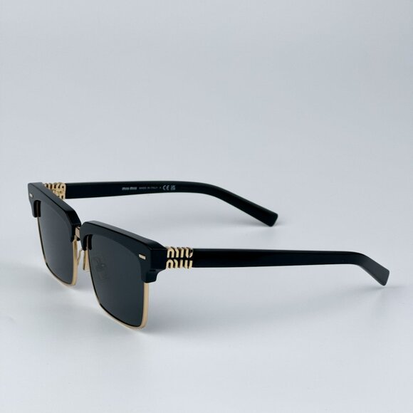 Miu Miu MU10ZS 1AB5S0 BRAND NEW Sunglasses Black Dark Grey Square Unisex main image 6